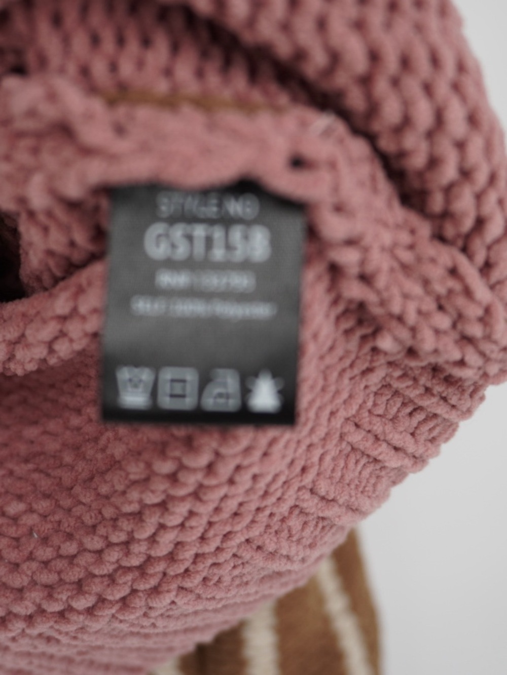 Pol Chenille Pink And Brown Floral Contrast Color Block Crochet OverSized M - Picture 9 of 14